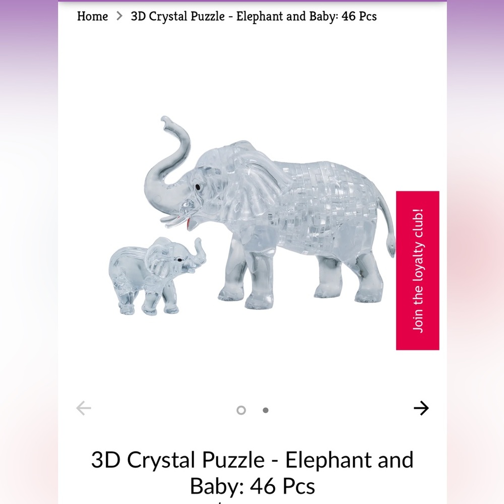 ‼️5 for $13‼️ 3D elephant puzzle